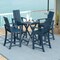 Tall Adirondack Chair Outdoor Bar Stool with Ergonomic Backrest for Backyard - 27.5" x 23" x 52" (L x W x H)